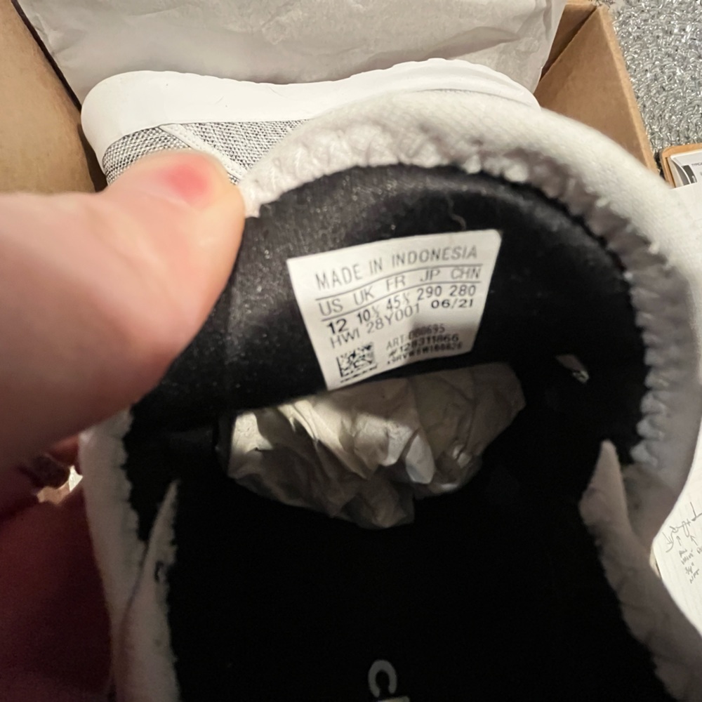 adidas Women’s Gray and White Cloudfoam Knit Sneakers - Picture 2 of 3